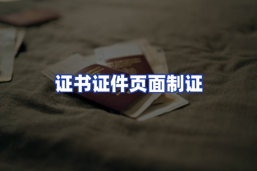 证书证件页面制证